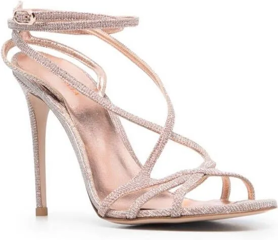 Le Silla metallic strap-wrap sandals Pink