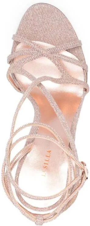 Le Silla metallic strap-wrap sandals Pink