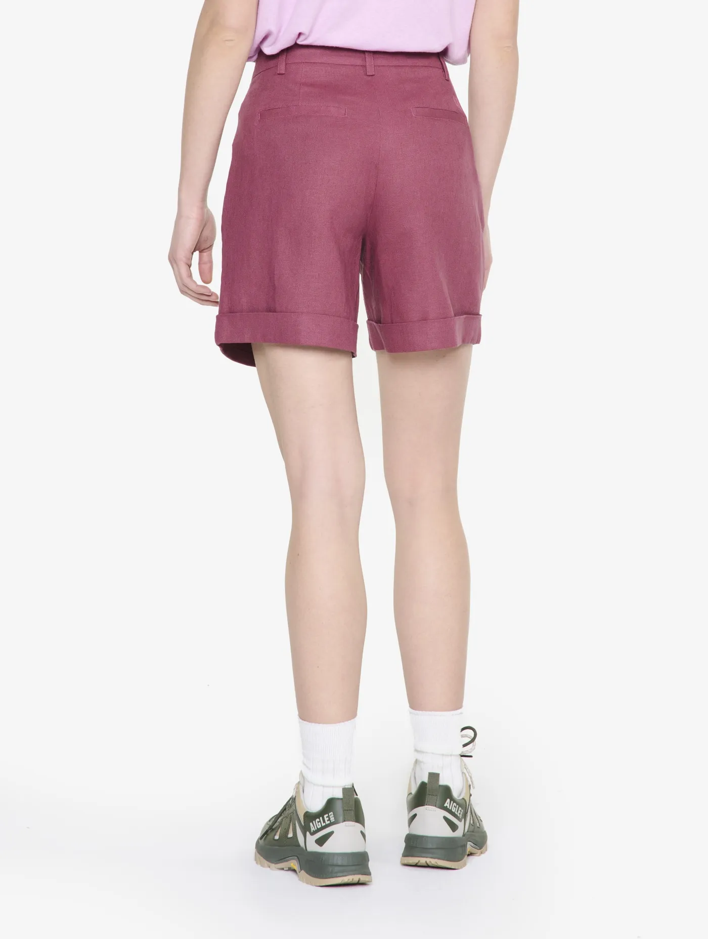 Linen blend shorts