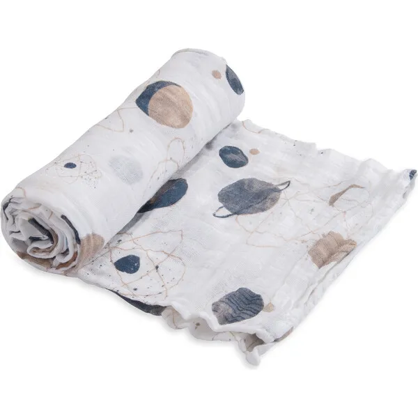 Little Unicorn Cotton Muslin Swaddle Blanket,  Planetary