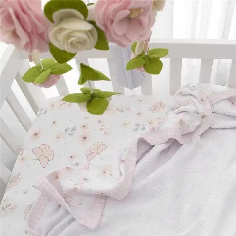 Living Textiles - 100% Cotton Jersey Crib Fitted Sheet, Fly Away