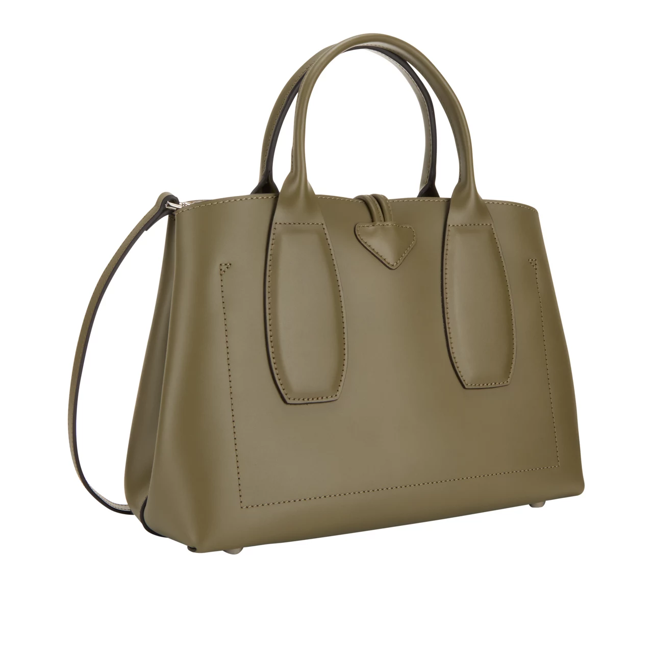 LONGCHAMP Le Roseau Medium Shoulder Bag - Kaki