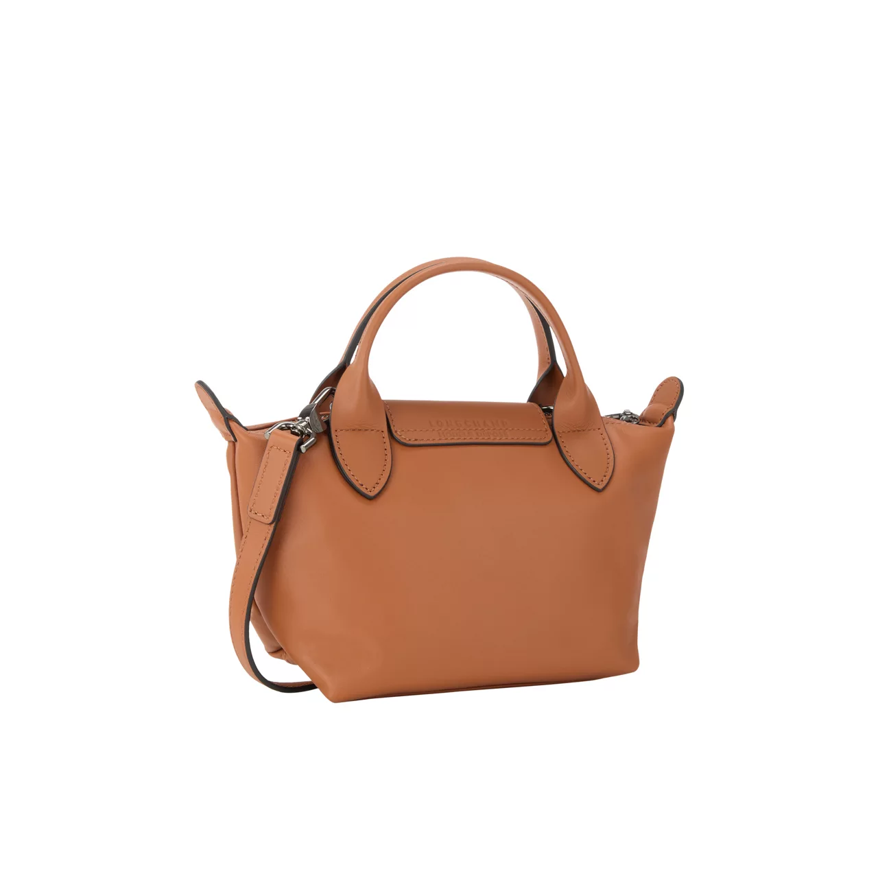 LONGCHAMP The Sustainable Edit Le Pliage Xtra XS Leather Shoulder Bag - Cognac