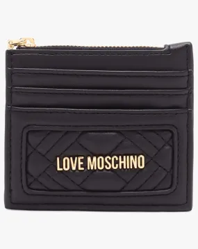 Love Moschino Black Diamond Quilt Card Holder