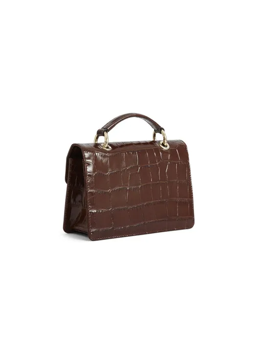 Loxley conker croc Crossbody Bag