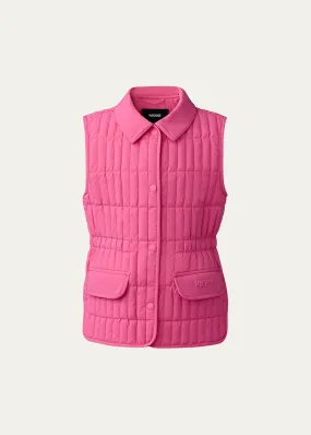 Mackage Girl's Naya Logo-Print Quilted Vest, Size 2-6