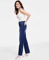 Macy's I.n.c. International Concepts Women's High-Rise Straight-Leg Jeans, Created for Macy's