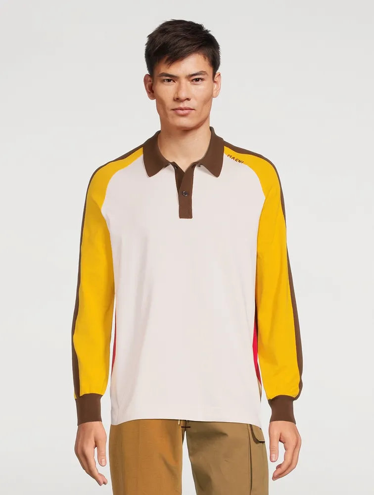 MARNI Cotton Colourblock Polo Shirt