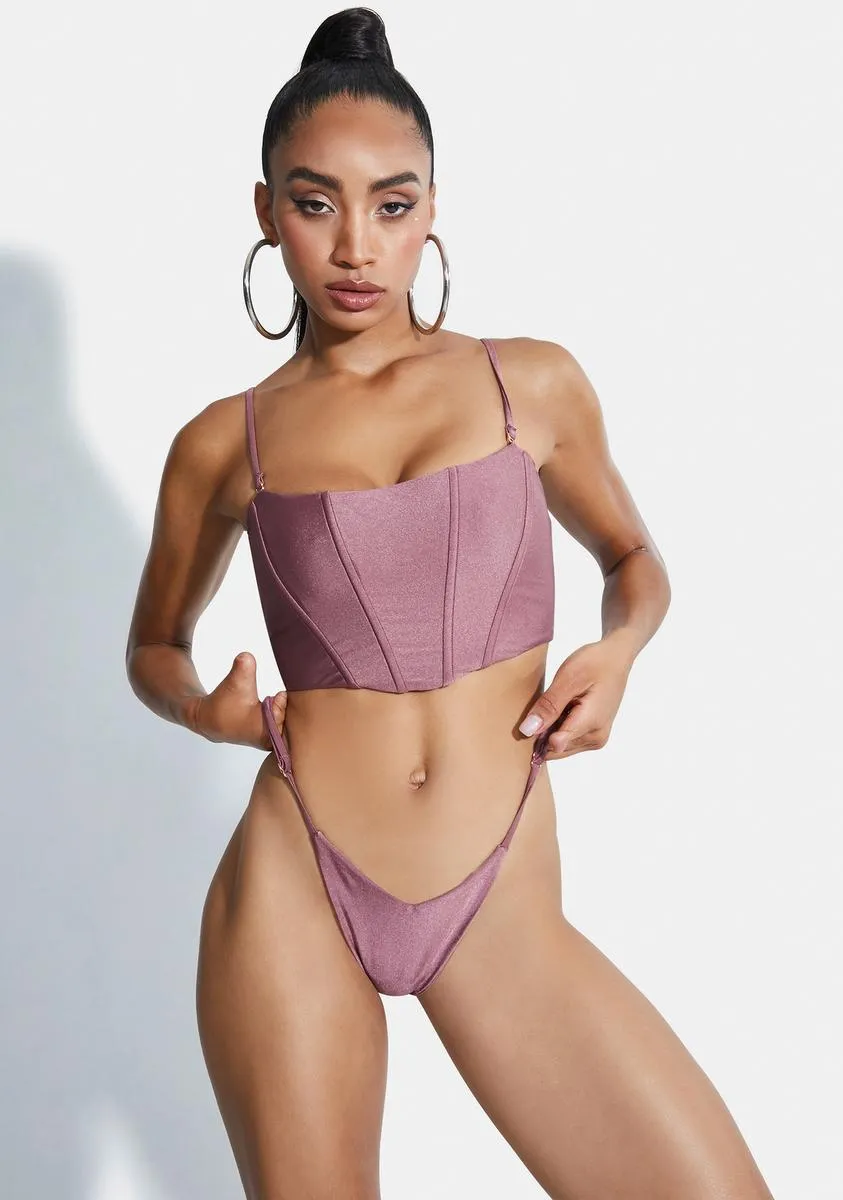 Mauve Siren Bikini Bottoms-