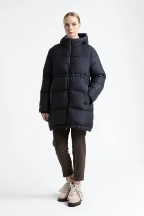 Maxi hooded goose down jacket WR