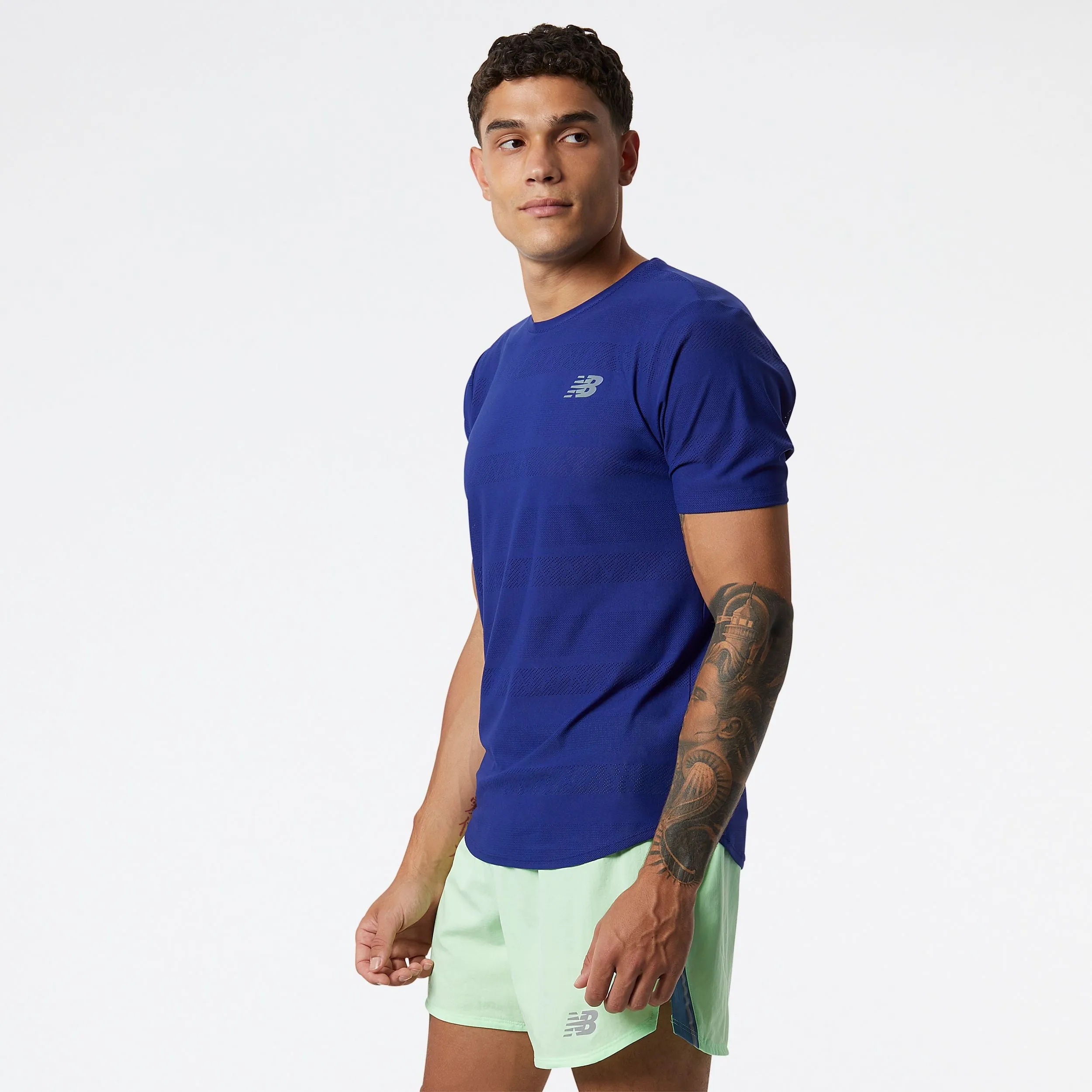 Men's New Balance Q Speed Jacquard Short Sleeve - MT13277-VBE