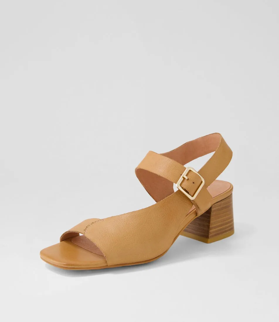 MIDAS Fallye Dark Tan Leather Sandals