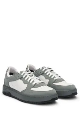 Mixed-material trainers with nubuck uppers