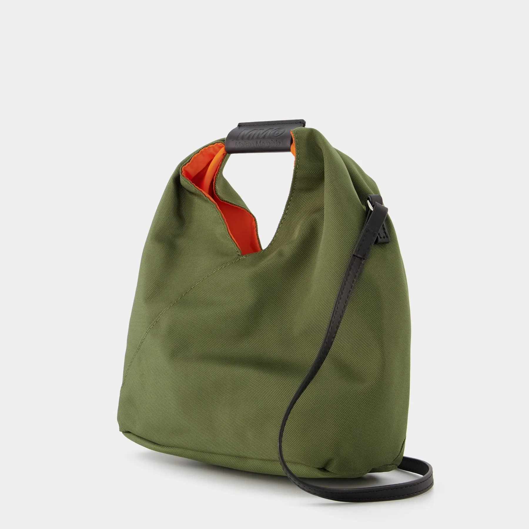 MM6 Maison Margiela  Crossbody B Bag in Khaki Leather