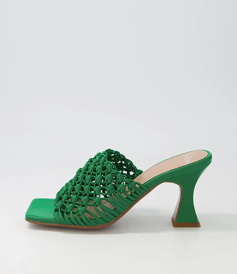 MOLLINI Mimi Emerald Weave Mules