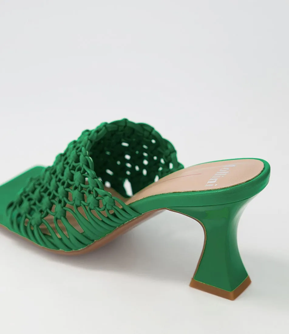 MOLLINI Mimi Emerald Weave Mules