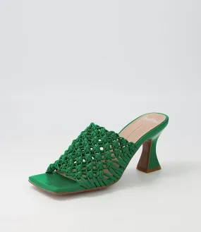 MOLLINI Mimi Emerald Weave Mules