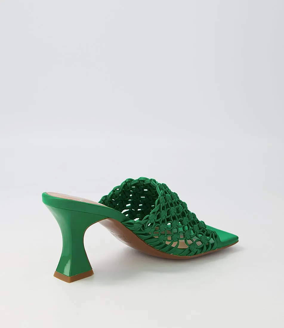 MOLLINI Mimi Emerald Weave Mules