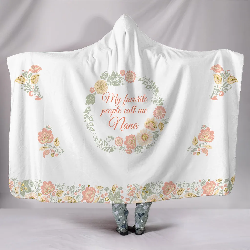 Nana Favorite People Peach Hooded Blanket