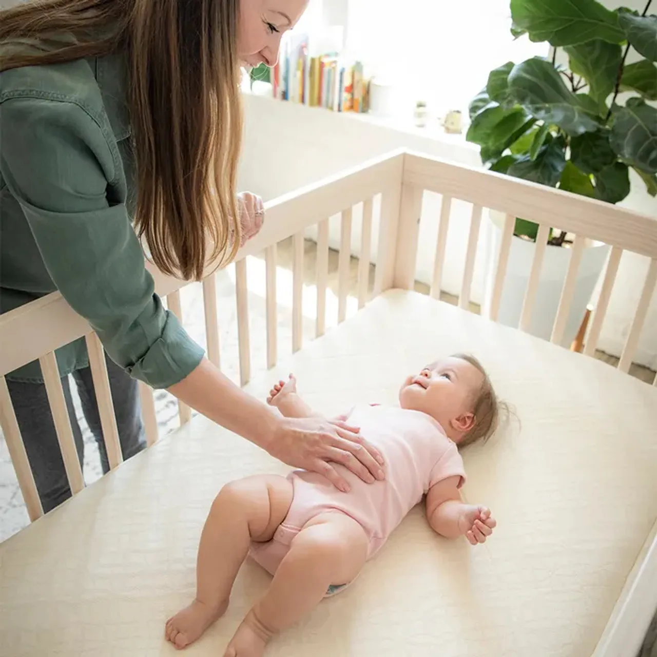 Naturepedic Organic Breathable Ultra Baby Crib Mattress (2-Stage) Lightweight