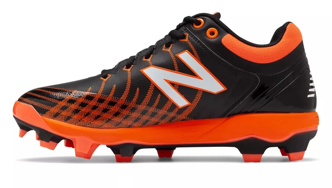 New Balance 4040v5 Adult Molded Cleats - Black/Orange/White (PL4040O5)