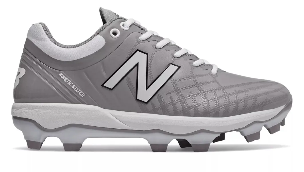 New Balance 4040v5 Adult Molded Cleats - Grey/White (PL4040G5)