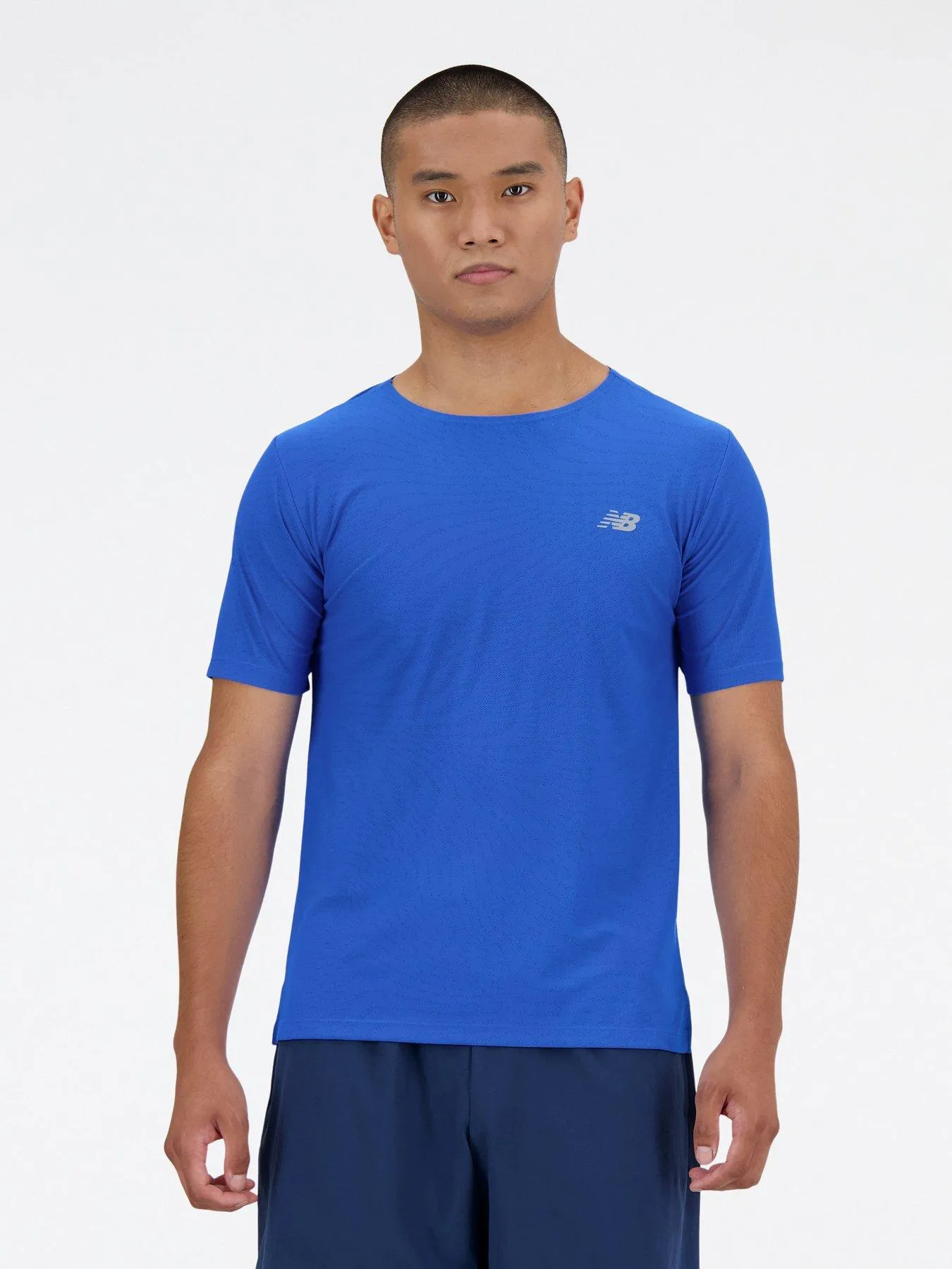 New Balance Men's Running Athletics Jacquard T-Shirt - Blue