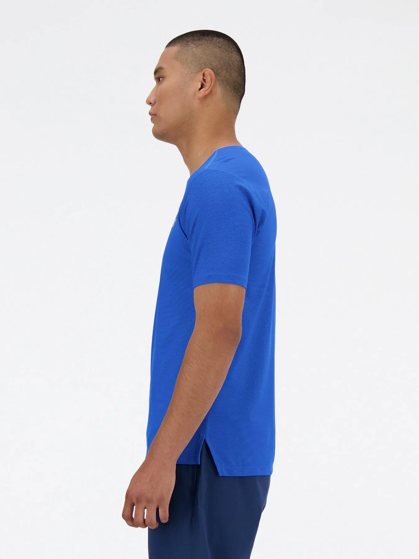 New Balance Men's Running Athletics Jacquard T-Shirt - Blue