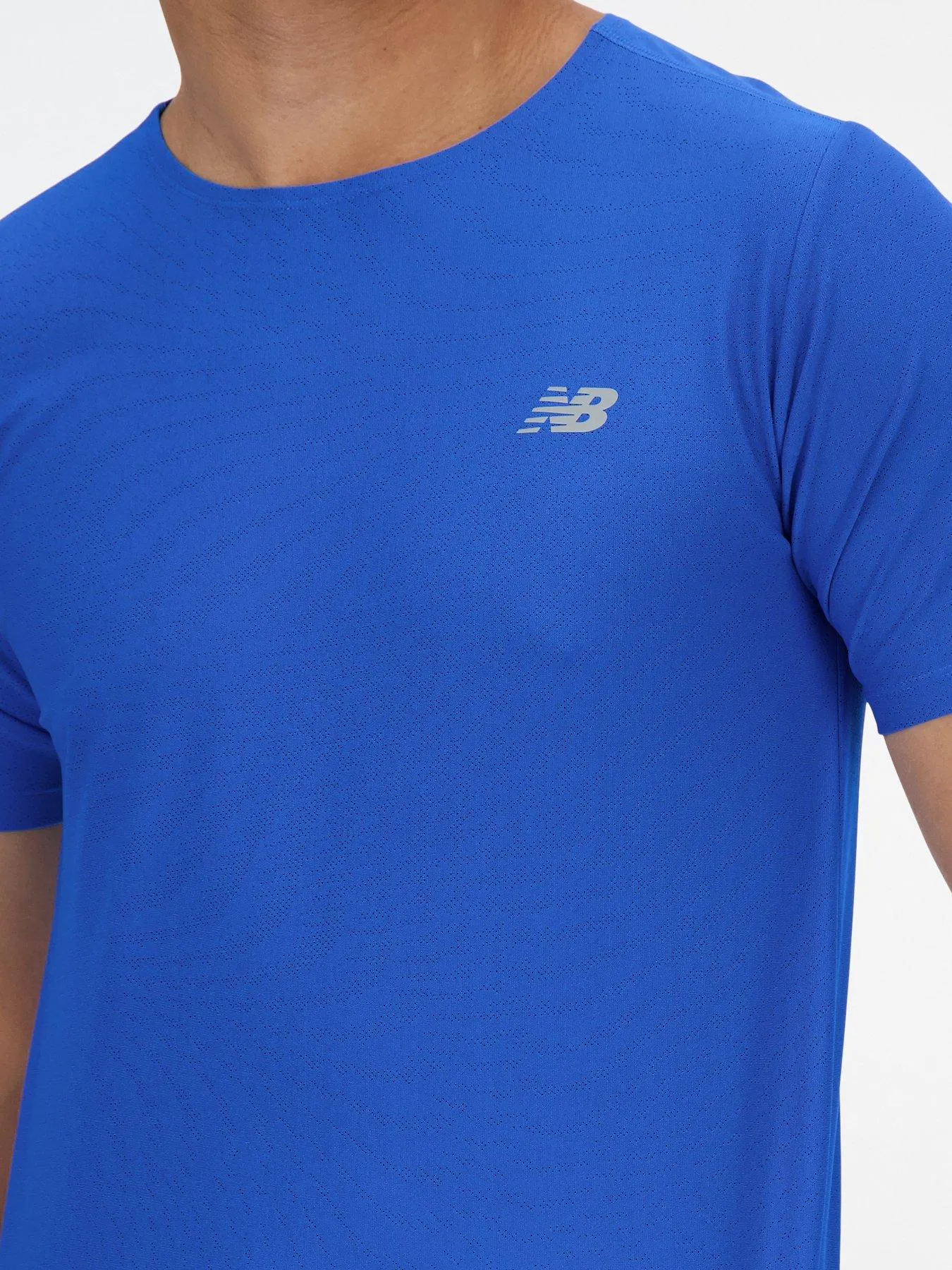 New Balance Men's Running Athletics Jacquard T-Shirt - Blue