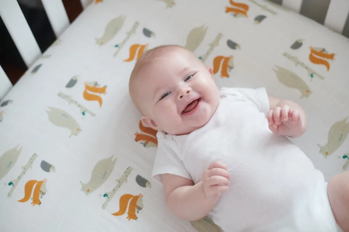 Newcastle Classics Muslin Crib Sheet - Forest Friends