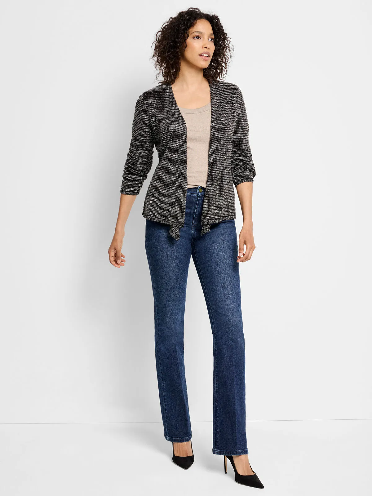 NIC+ZOE F241146 Pixel Knit 4-Way Cardigan