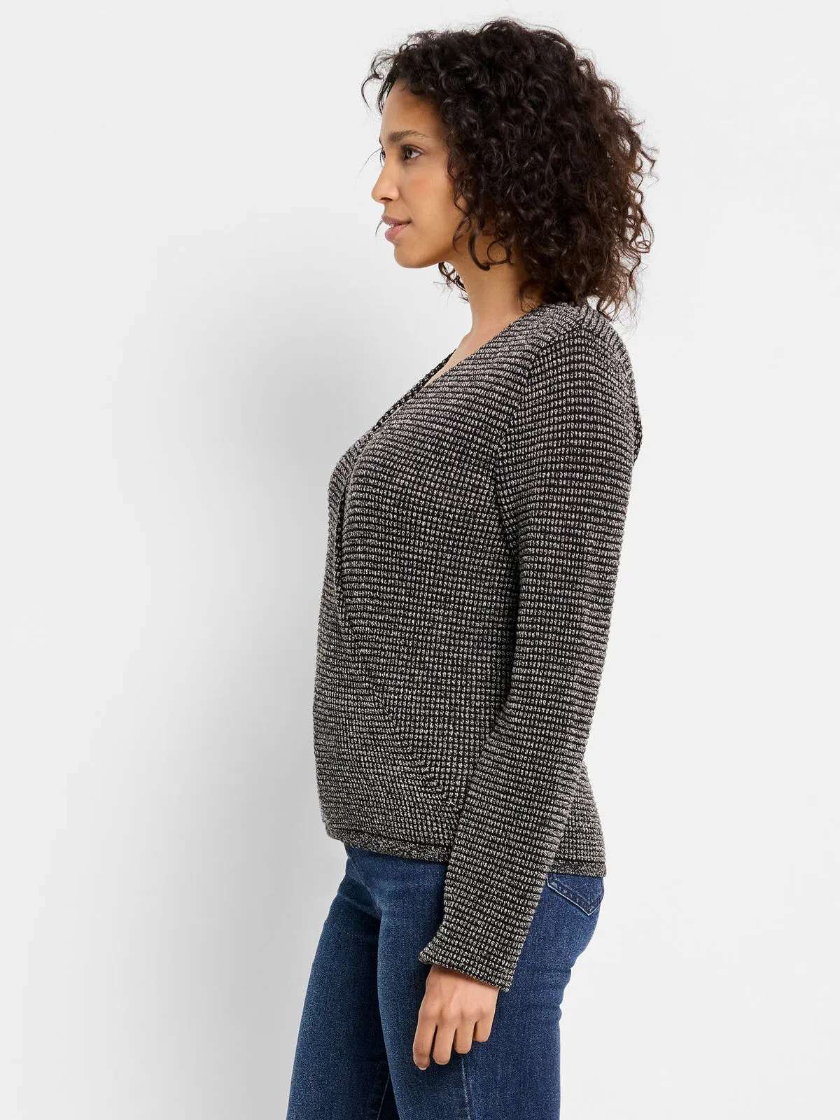 NIC+ZOE F241146 Pixel Knit 4-Way Cardigan