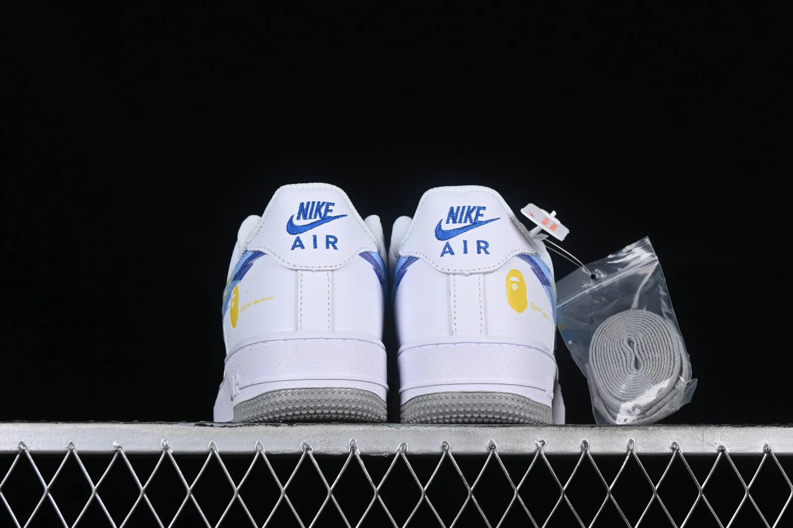 Nike Air Force 1 07 Low Bape Blue Yellow White Grey PF9055-773