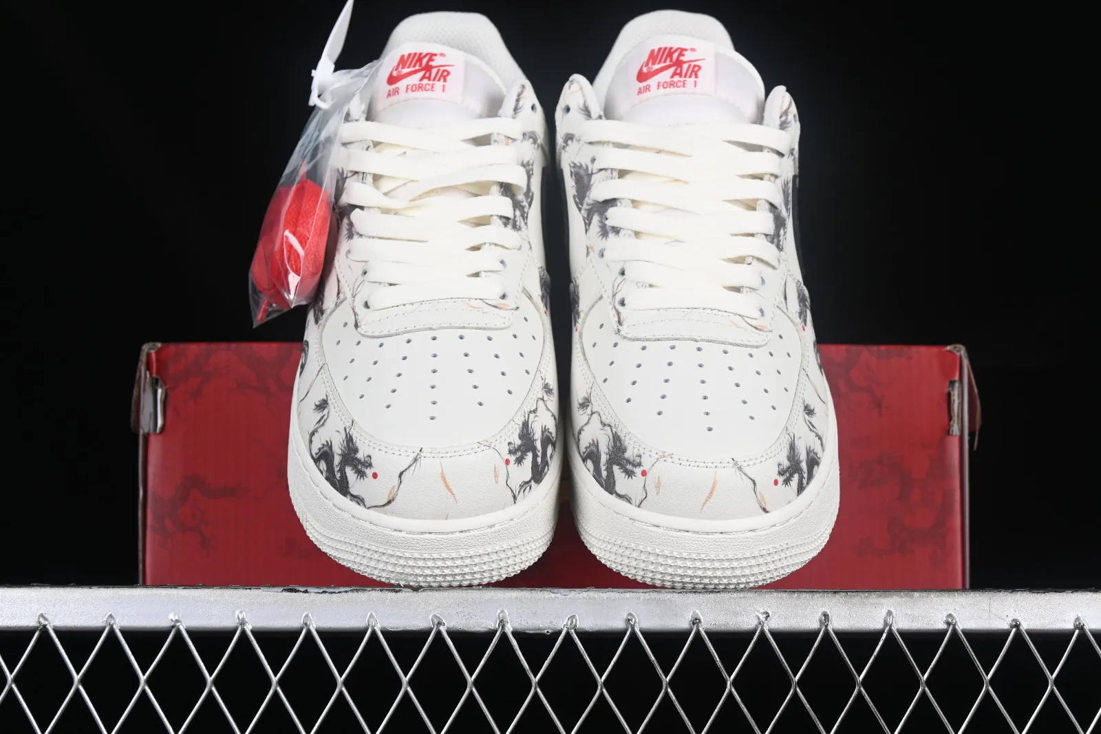 Nike Air Force 1 07 Low Dragon Off White Black Red FC2024-888