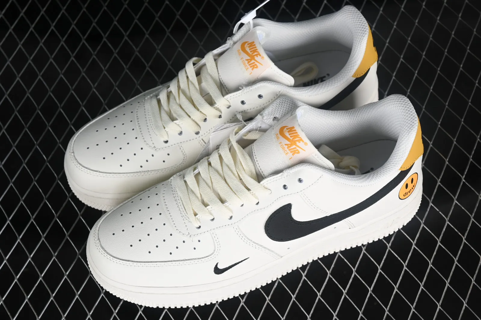 Nike Air Force 1 07 Low Drew Off White Black Yellow DW-110722