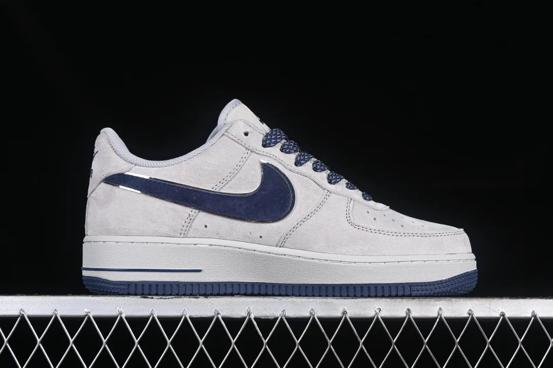 Nike Air Force 1 07 Low Suede Grey Dark Blue WW5021-626