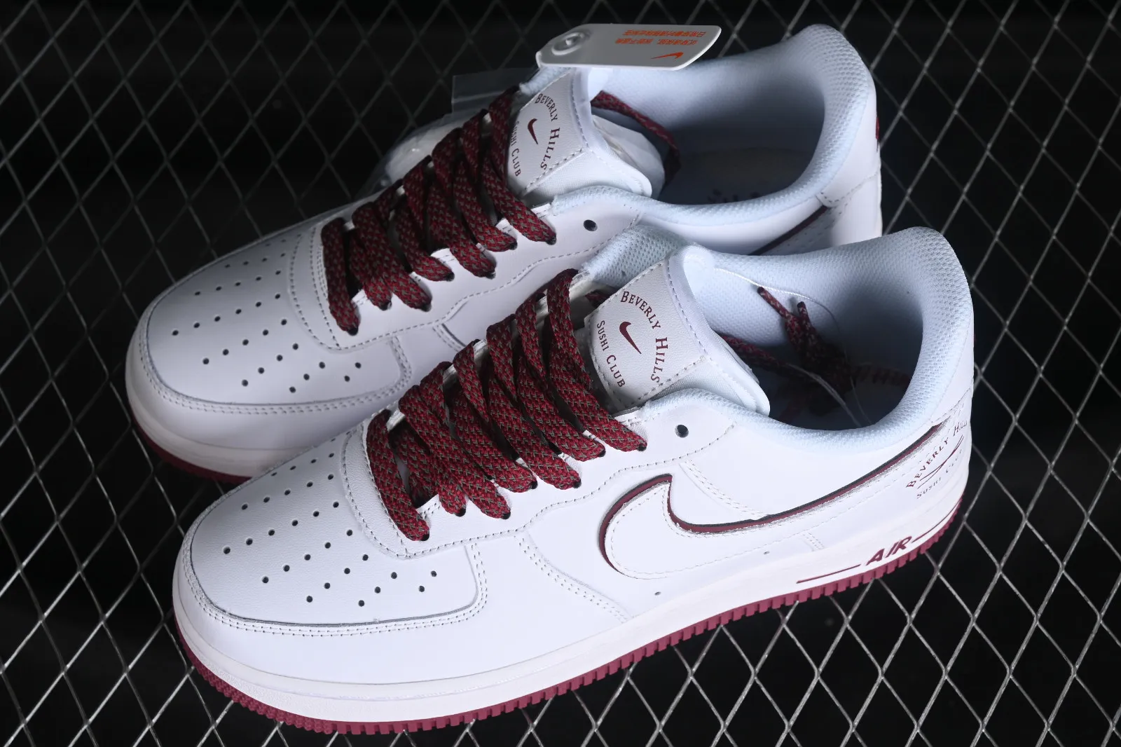 Nike Air Force 1 07 Low Sushi Club White Dark Red NS0517-005