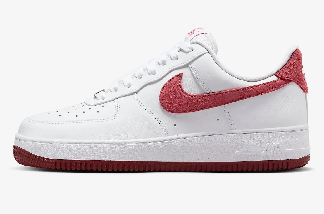 Nike Air Force 1 07 Valentines Day 2024 White Team Red Dragon Red FQ7626-100