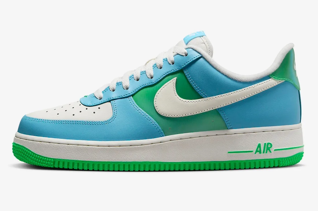 Nike Air Force 1 Low Aquarius Blue Sail Green Shock Vapor Green FZ4032-407