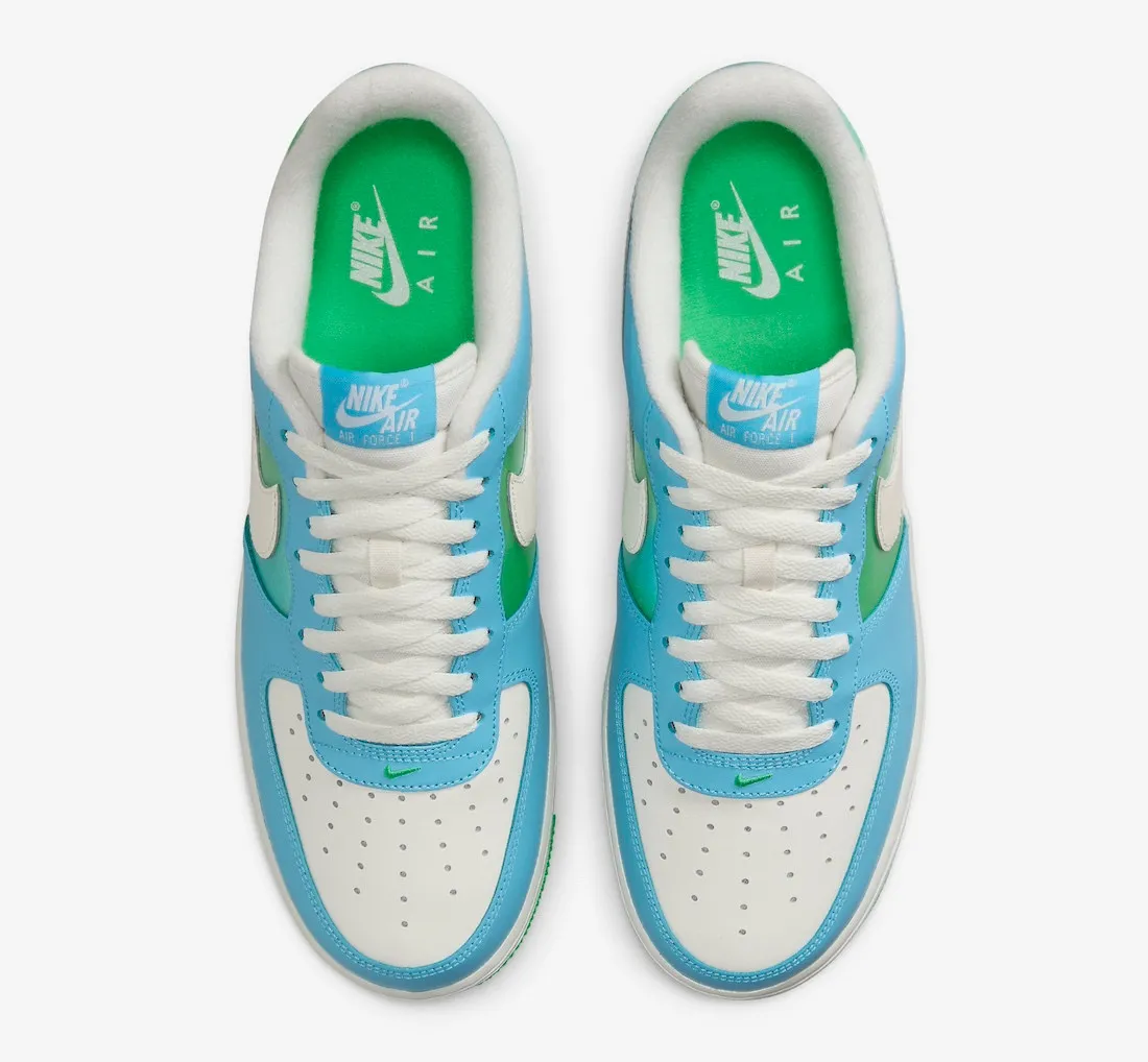 Nike Air Force 1 Low Aquarius Blue Sail Green Shock Vapor Green FZ4032-407