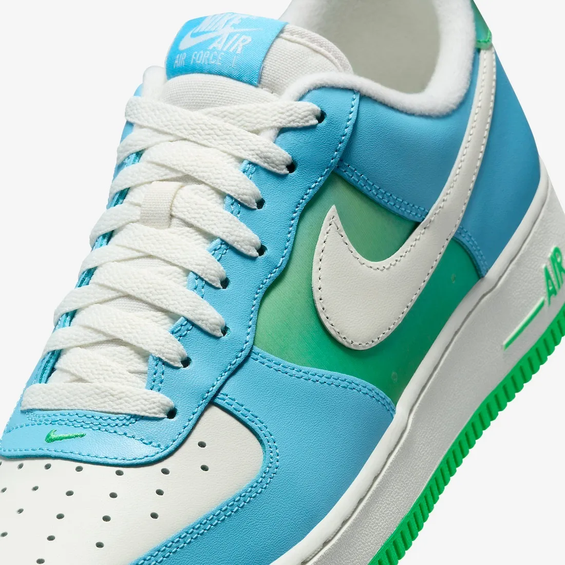 Nike Air Force 1 Low Aquarius Blue Sail Green Shock Vapor Green FZ4032-407