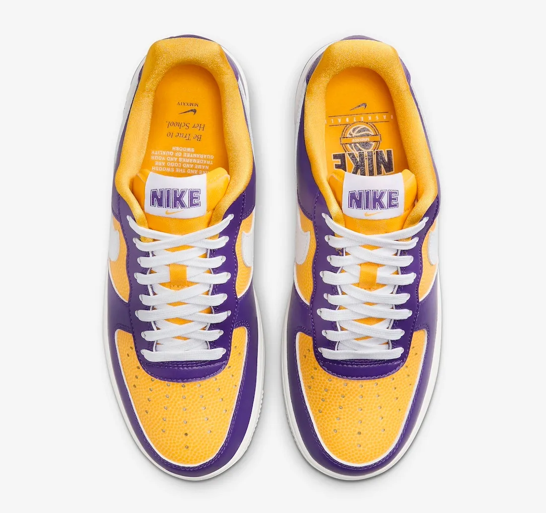 Nike Air Force 1 Low Be True To Her School LSU Court Purple White University Gold Sail FJ1408-500