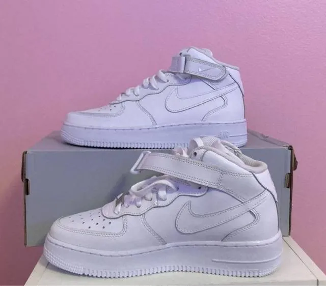 Nike Air Force 1 Mid GS Triple White