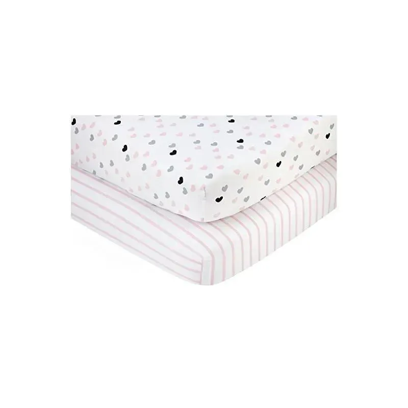 Nojo - 2Pk Hugs & Kisses Fitted Crib Sheet Set