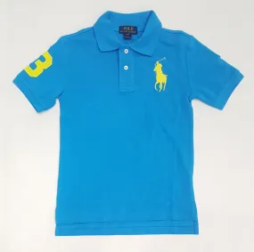 Nwt Kids Polo Ralph Lauren Aqua/Yellow Big Pony Polo (8-20)