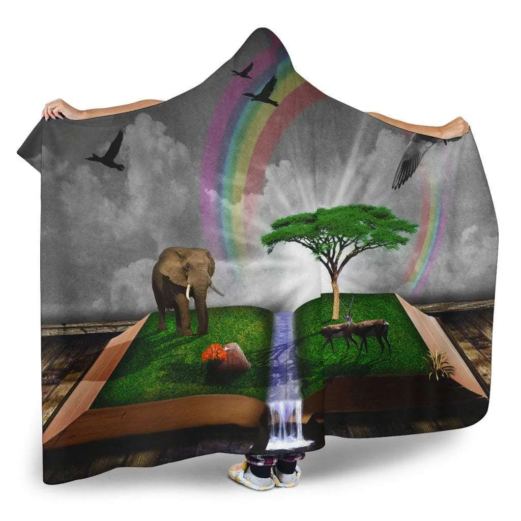 open book magic hooded blanket