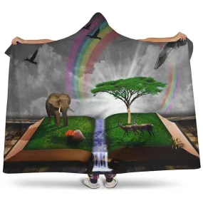 open book magic hooded blanket