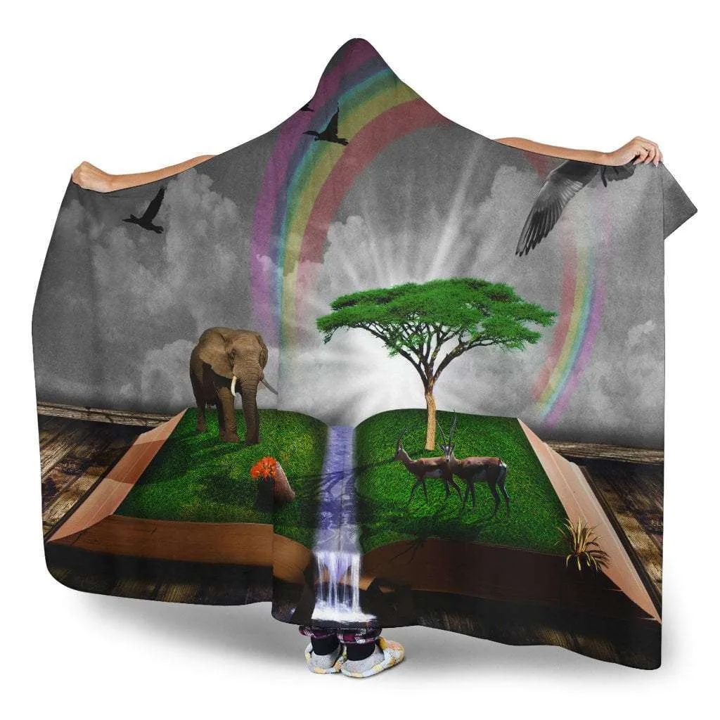 open book magic hooded blanket