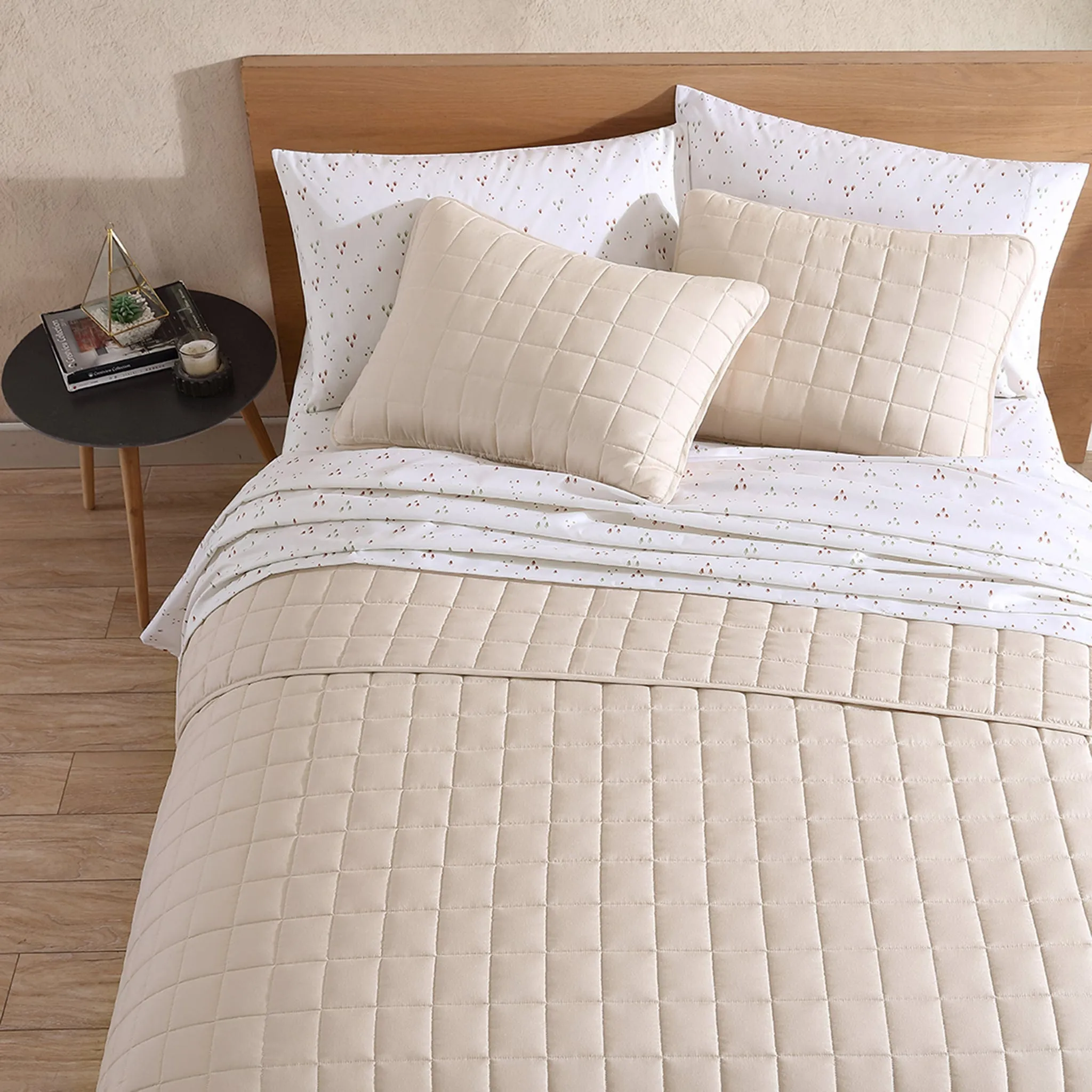 Origami Maison Double / Queen Quilt Set - Cream  - Clement