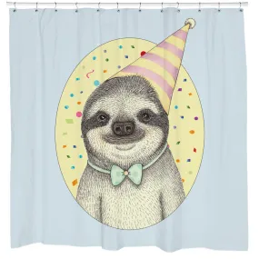 Party Sloth Shower Curtain